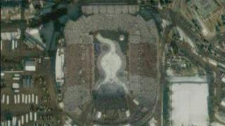 Zoom out of Salt Lake City, UT: Rice-Eccles Olympic Stadium (straight down)