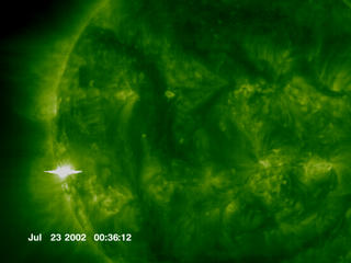 zoom in to solar flare