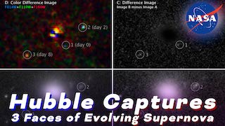 Link to Recent Story entitled: Hubble Captures 3 Faces of Evolving Supernova